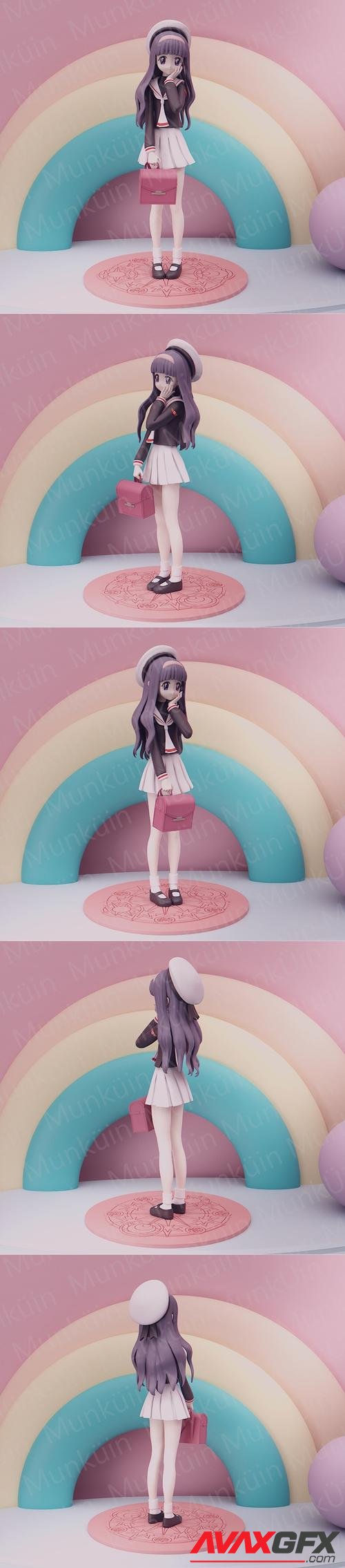 Tomoyo School Sakura Cardcaptor Fan Art – 3D Print