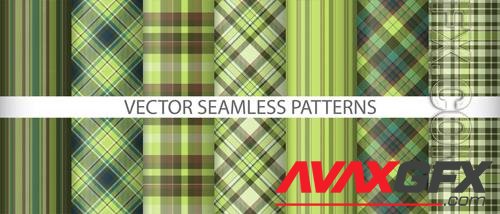 Vector set vector background seamless plaid textile tartan fabric pattern texture check