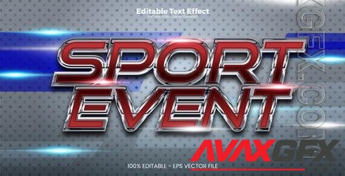 Vector sport event editable text effect in modern trend style