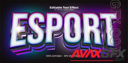 Vector esport editable text effect in modern trend style