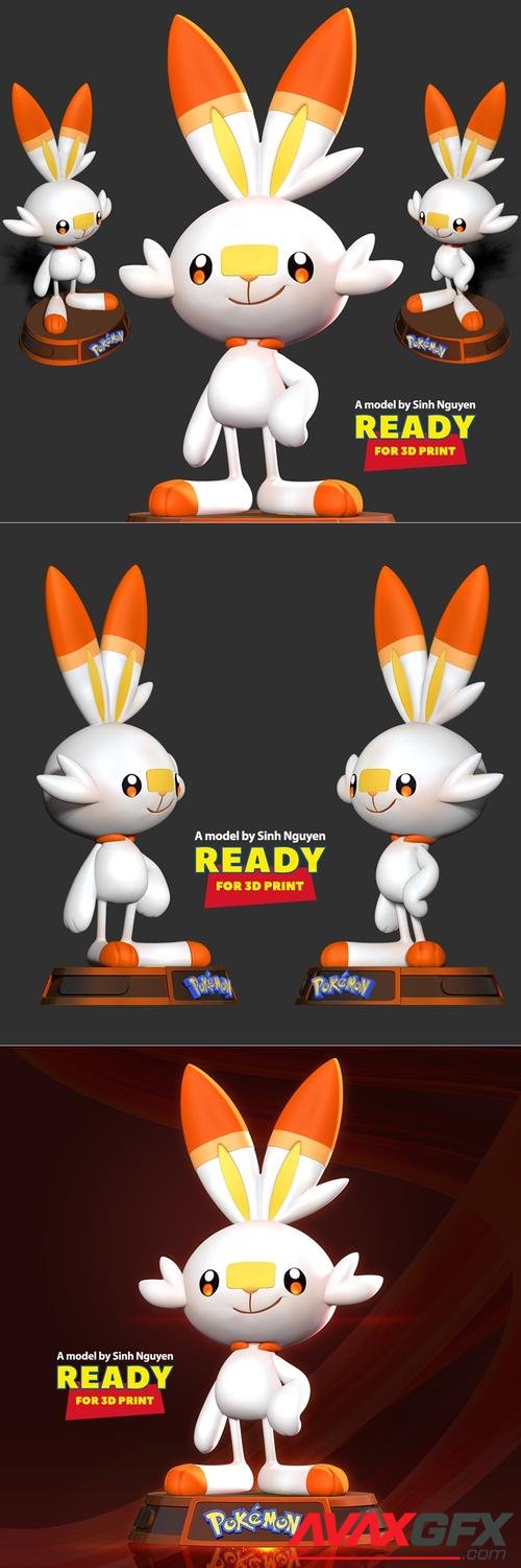 Scorbunny - Pokemon Fanart – 3D Print