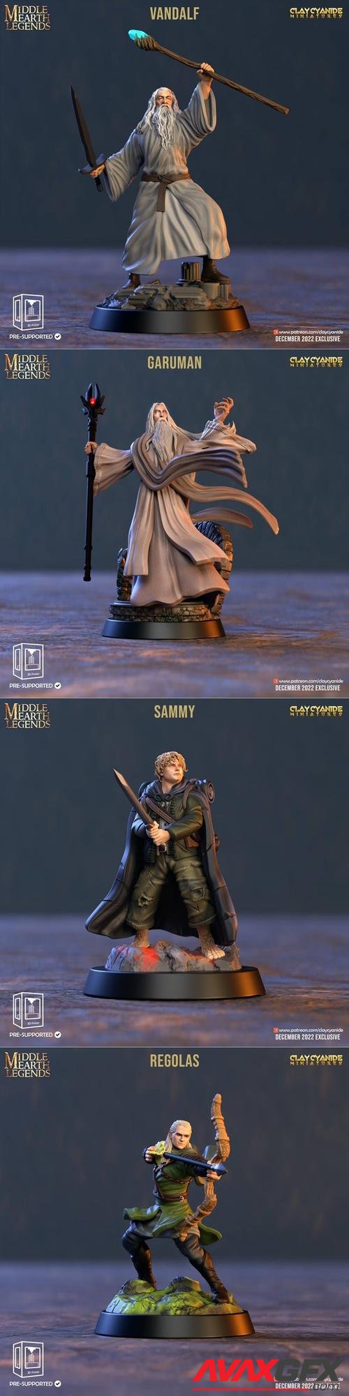 Clay Cyanide Miniatures - Gandalf and Saruman and Samwise and Legolas – 3D Print