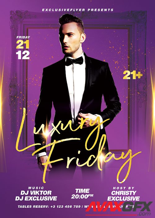 Psd Flyer Luxury friday design templates