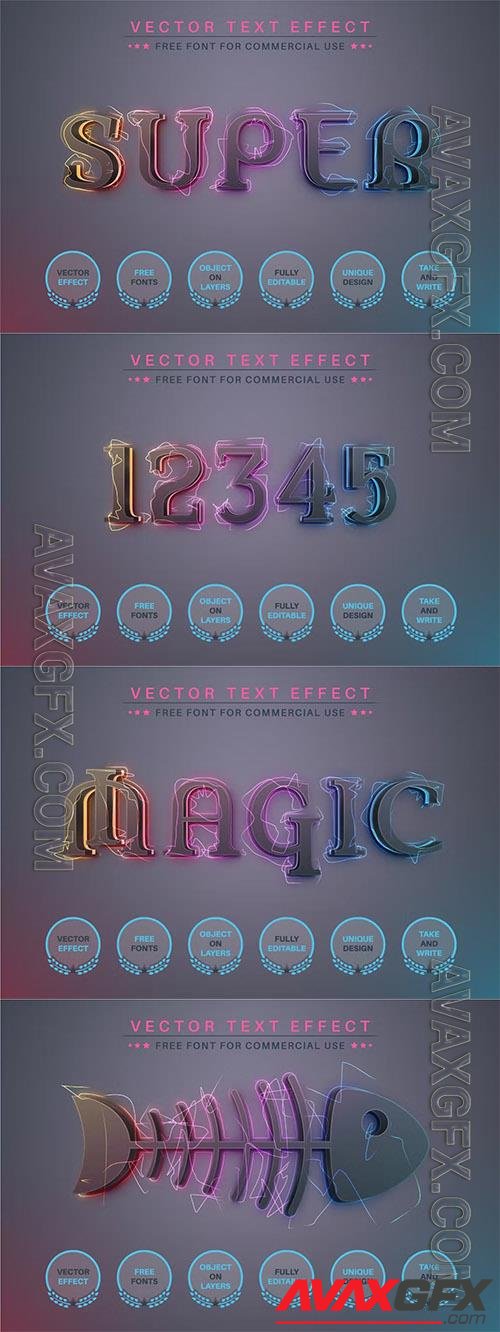 Super Lightning - editable text effect, font style