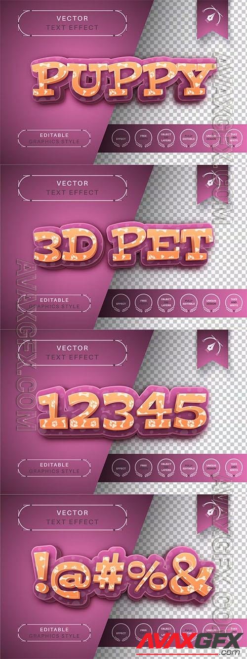 3D Puppy - editable text effect, font style