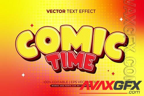 Comic Time editable text effect