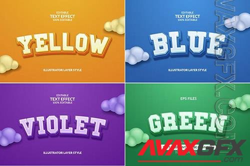 Colorful editable text effect