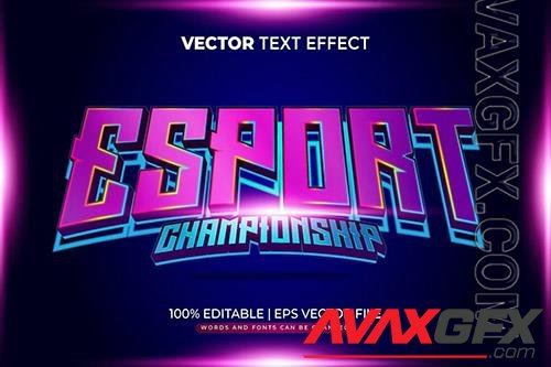 Editable esports championship text effect