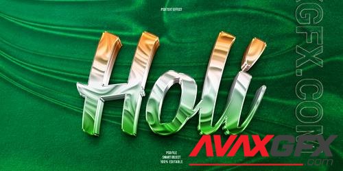 PSD holi 3d editable text effect