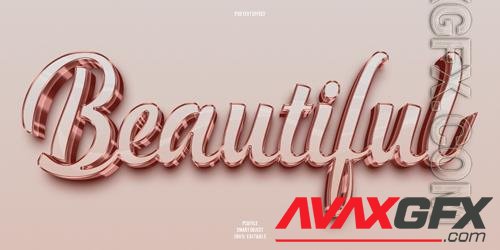 PSD beautiful 3d editable text effect