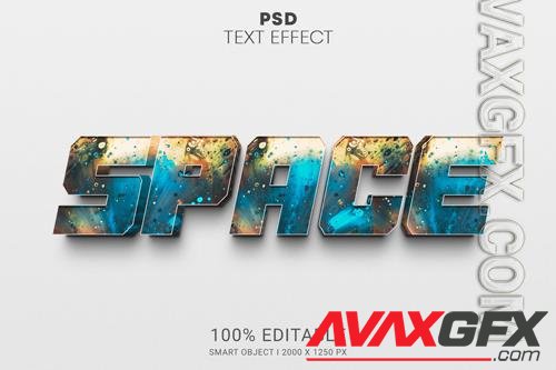 PSD space smart object editable text effect design