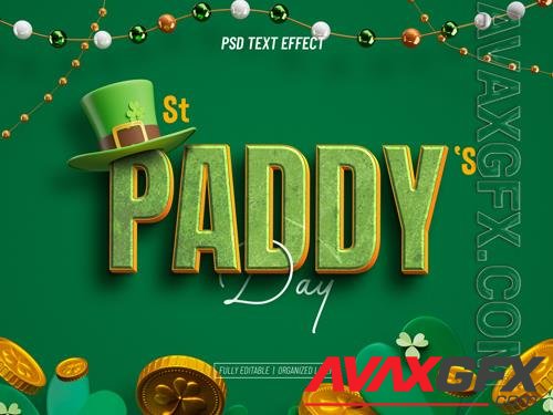 St patrick's day editable text effect psd