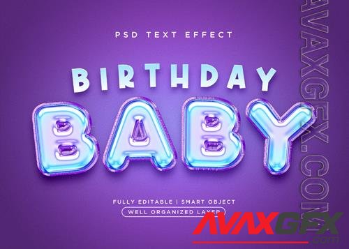 PSD 3d style baby text effect