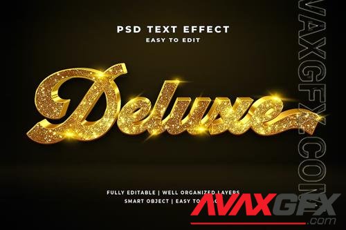 3D gold luxury text style effect