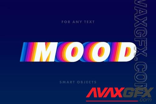 Retro rainbow text effect