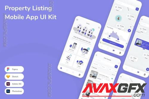Property Listing Mobile App UI Kit CALMTJ6