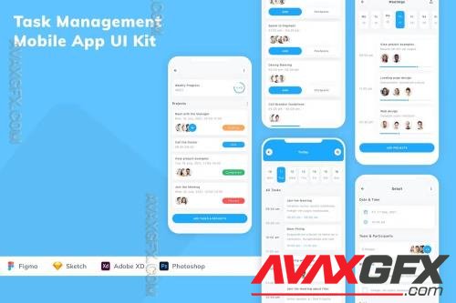 Task Management Mobile App UI Kit MPF4YFS