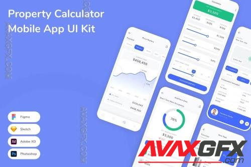 Property Calculator Mobile App UI Kit CMURLJ5