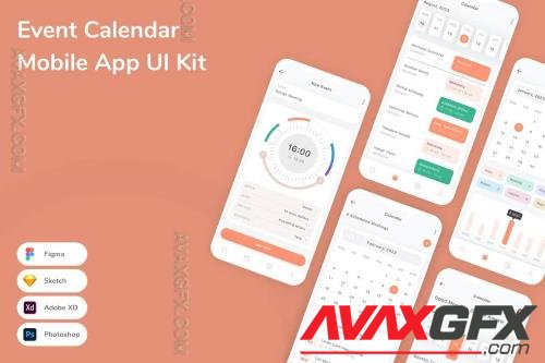 Event Calendar Mobile App UI Kit Y9R5YBL