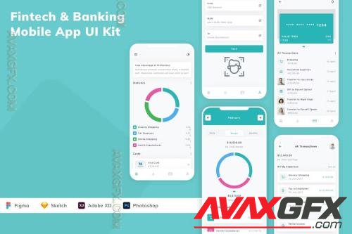 Fintech & Banking Mobile App UI Kit U35X5AM