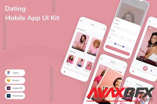 Dating Mobile App UI Kit J2Q2HGG