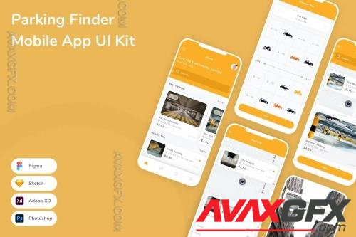 Parking Finder Mobile App UI Kit KGGJR6B