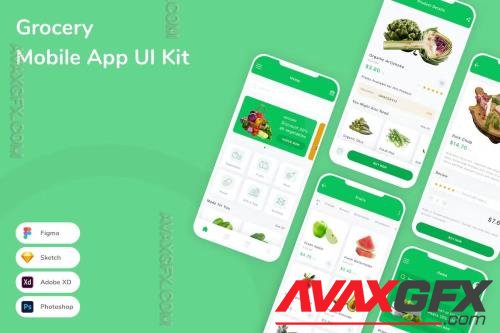 Grocery Mobile App UI Kit DMMV8WF