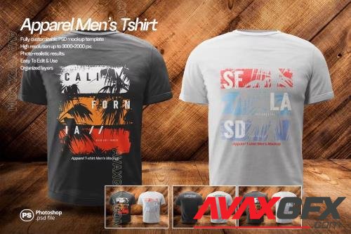 Apparel Men's T-Shirt Mockup 6M3VBFP