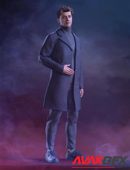 dForce KuJ Fashion Coat Suit for Genesis 9
