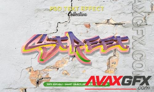 PSD street grafiti text effect template