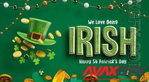 PSD st patrick's day editable text effect