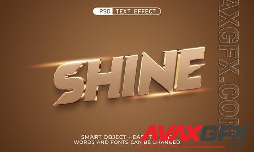 PSD shine 3d editable text effect premium psd with background