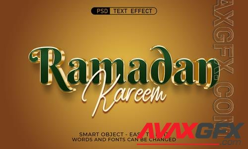 PSD luxury ramadan gold modern 3d text style mockup