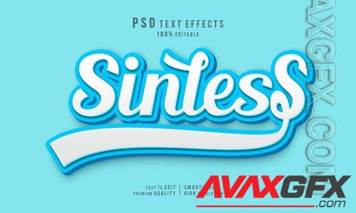 PSD creative sinless 3d text effects