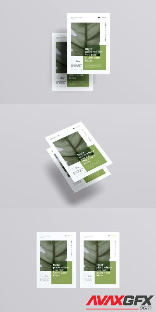 Adobestock - Botanical Flyer Layout 524310574