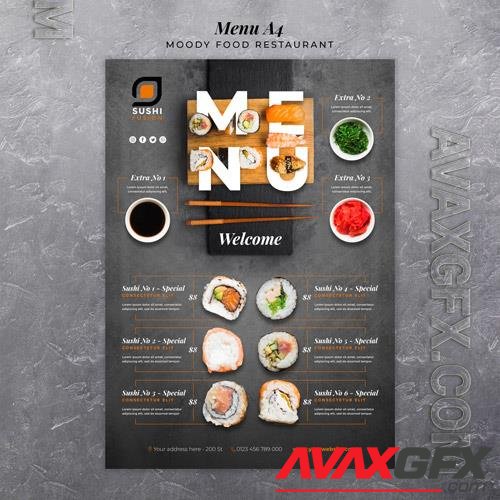 Moody food restaurant menu template