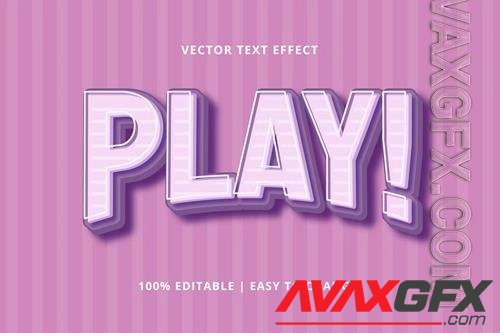 Play 3D - text effect editable