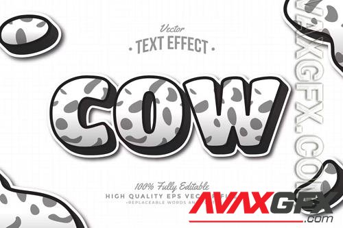 Cow White Text Effect