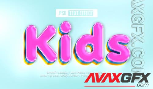 PSD kids text style effect