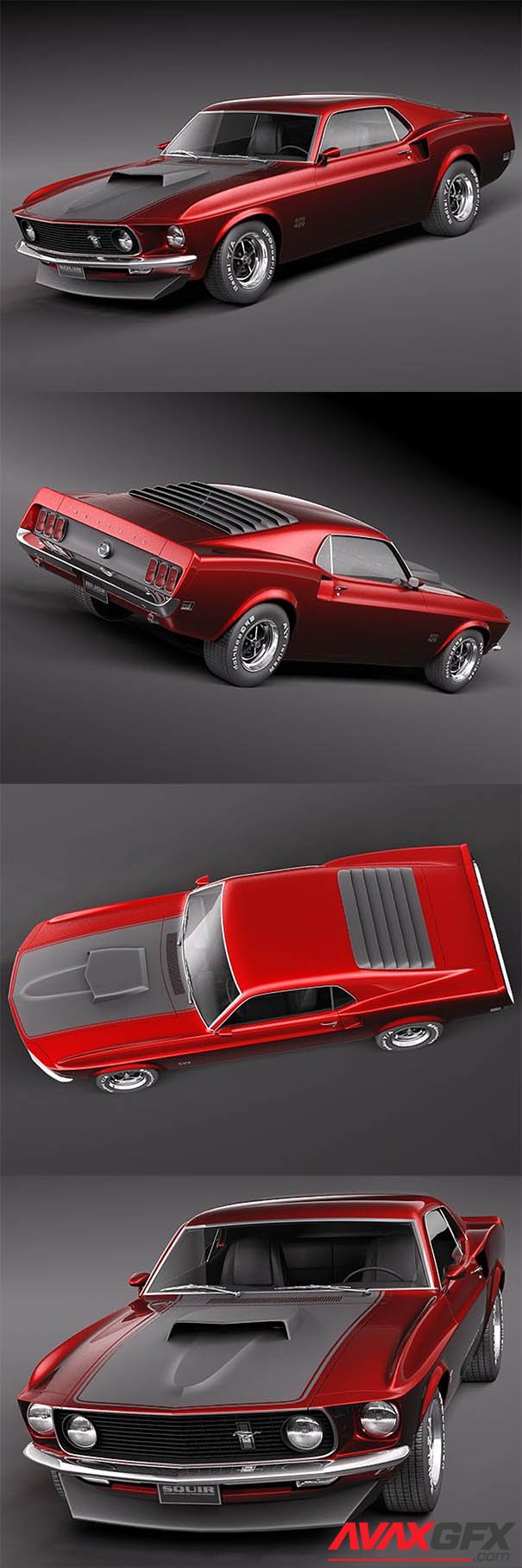 Ford Mustang BOSS 429 1969 3D Model
