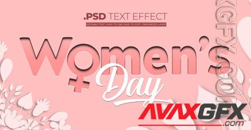 PSD womens day paper cut text style effect