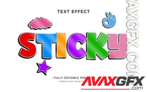 PSD sticker text effect