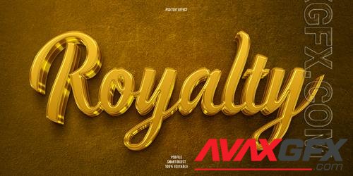 PSD royalty 3d editable text effect