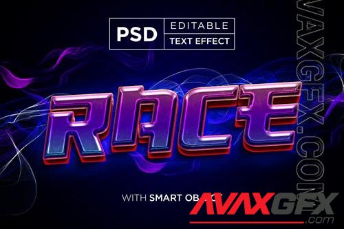 PSD racing fast editable text effect