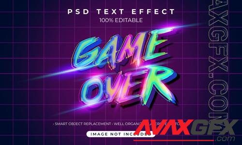 PSD game over text effect