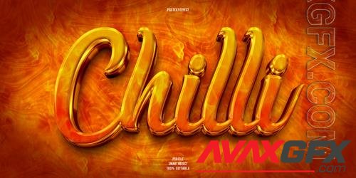 PSD chilli 3d editable text effect