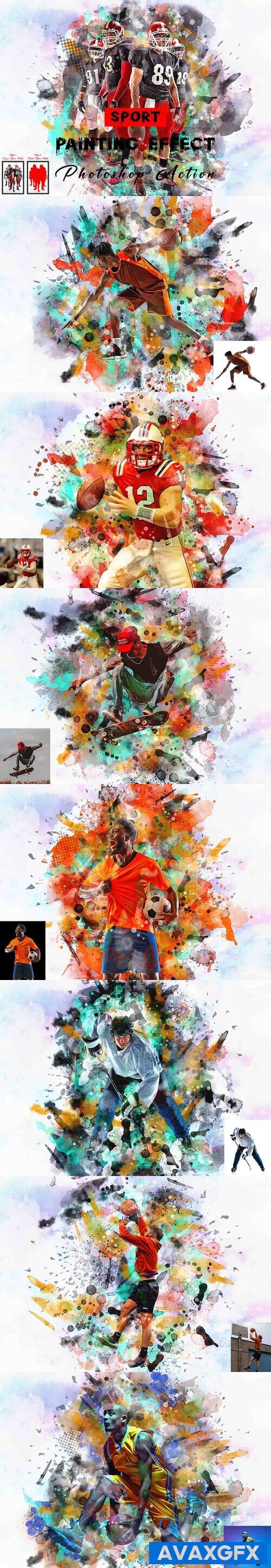 Creativemarket - Sport Painting Effect PS Action 11640452