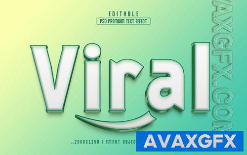 PSD viral 3d editable psd text effect style