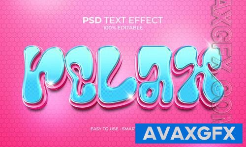 PSD relax 3d fluid text effect