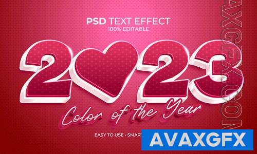 PSD color of the year viva magenta text effect